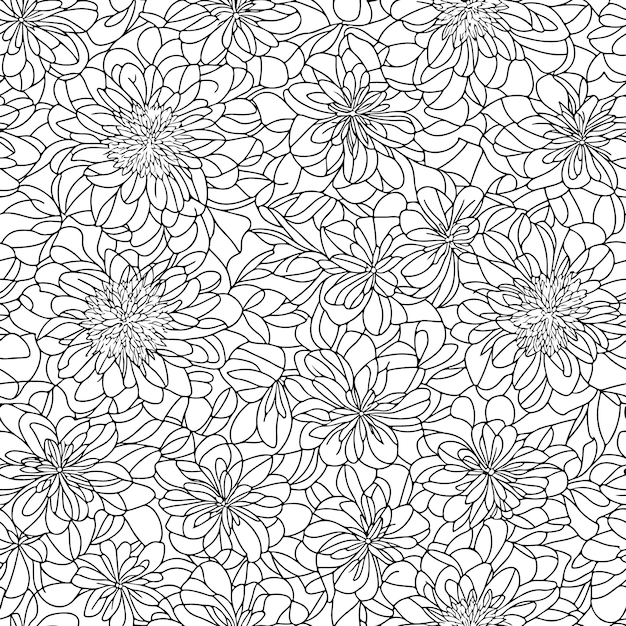 Floral seamless pattern diagonal flower lines pattern background line pattern vector illustration