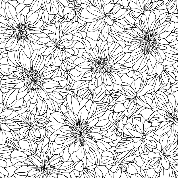 Floral seamless pattern Diagonal flower lines pattern background Line pattern Vector illustration