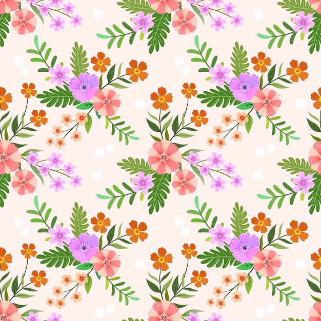  Floral seamless pattern for fabric textile.