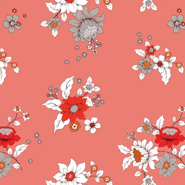 Vector floral seamless pattern. hand drawn. for textile, wallpapers, print, wrapping paper. liberty style