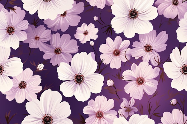 floral seamless pattern a mesmerizing fusion of nature's most delicate elements Delicate blossoms