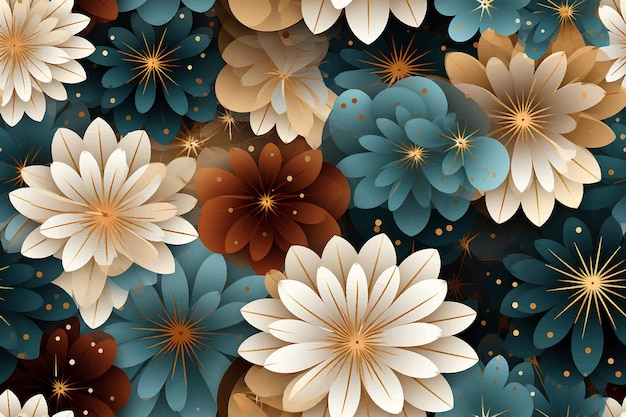 floral seamless pattern a mesmerizing fusion of nature's most delicate elements Delicate blossoms