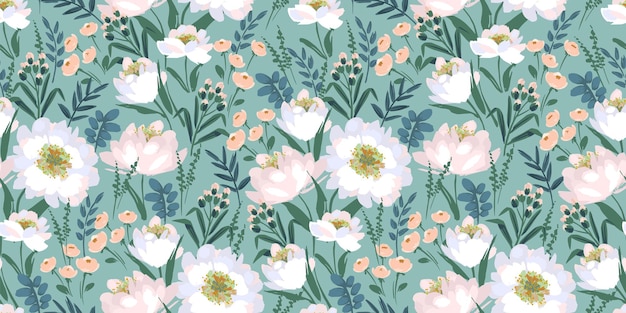 Floral seamless pattern Vector design for paper cover fabric interior decor and other use