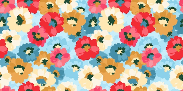 Floral seamless pattern vector design for paper cover fabric interior decor and other