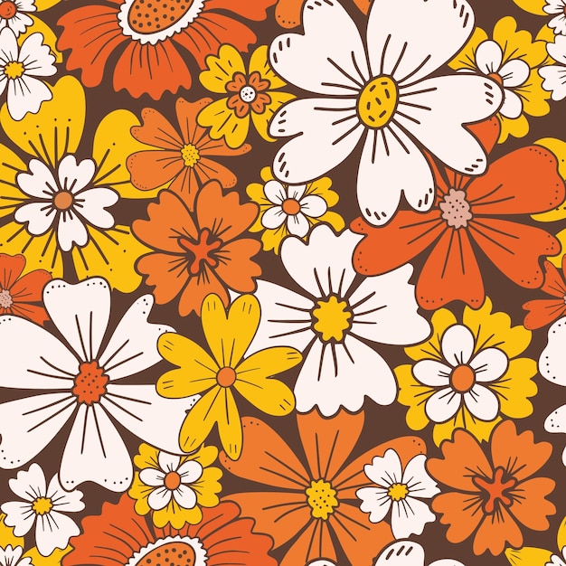 花のシームレスなパターン紙カバー生地のインテリアのベクトルデザイン