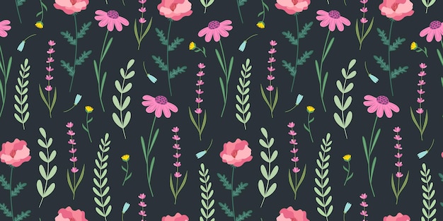 Floral seamless pattern Vector design for paper cover fabric wallpaper decor greeting card