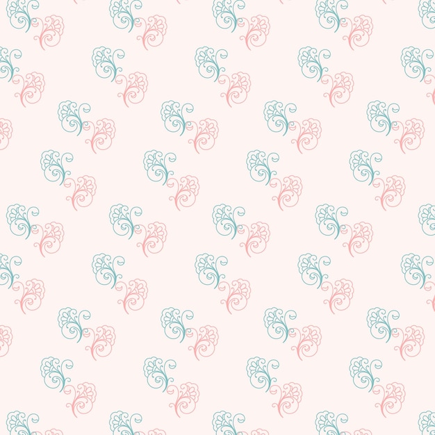 Vector floral seamless pattern. vector illustration.