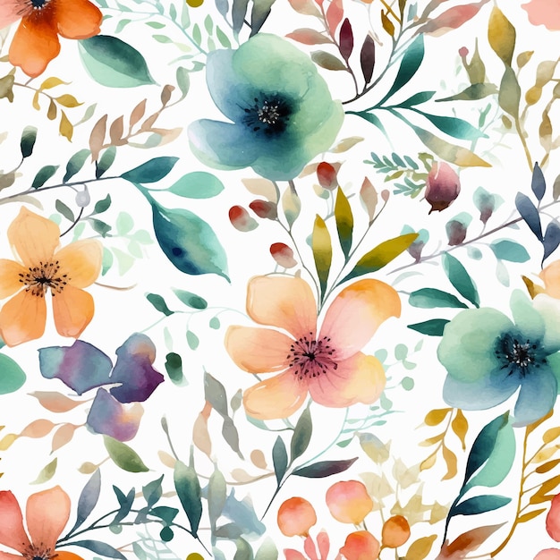 floral seamless pattern vector