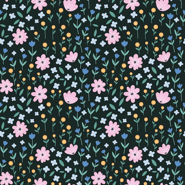 꽃과 식물 꽃 원활한 패턴