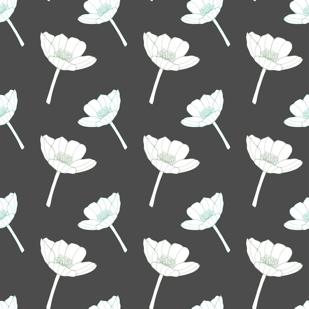 Floral seamless pattern with green poppies Pattern for textiles wallpapers wrapping paper covers backgrounds Floral print