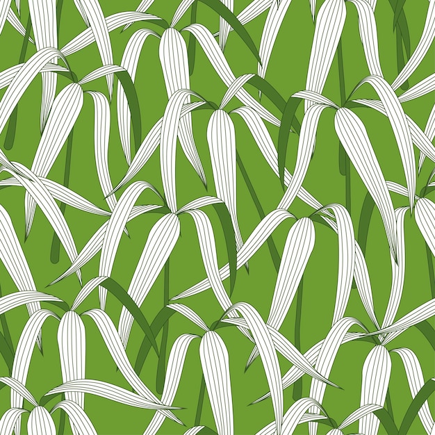 Floral seamless pattern with leaves tropical background