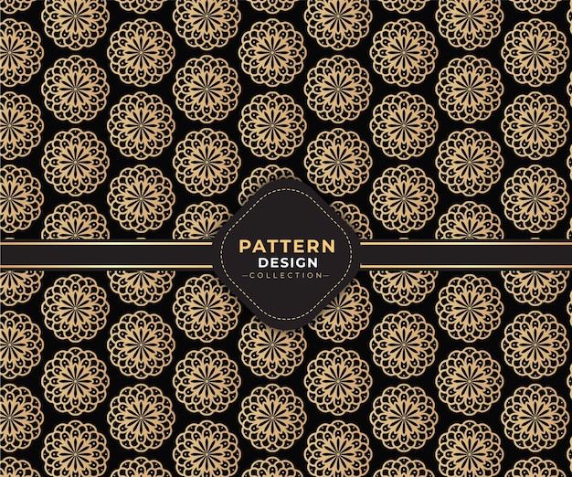 Floral seamless pattern with mandalas