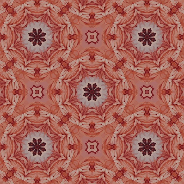 Floral seamless pattern. With rose gold watercolor artwork background.
