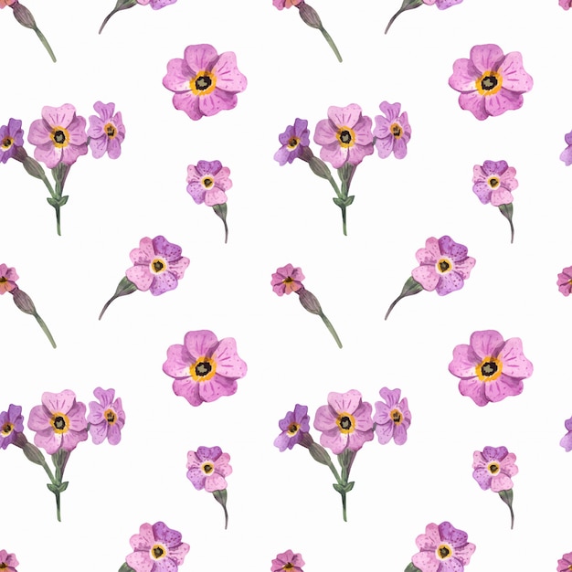 Floral seamless pattern with wild plants