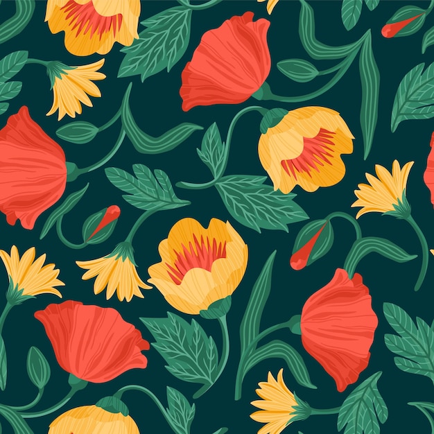 Floral seamless pattern.