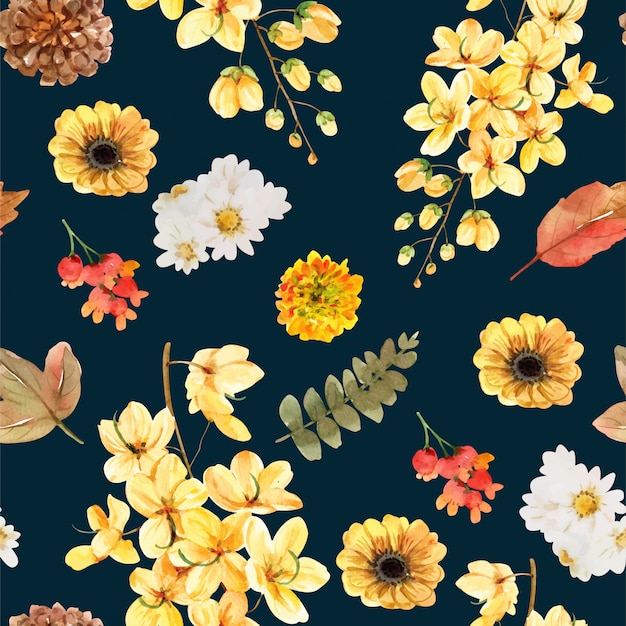 Floral seamless pattern.   