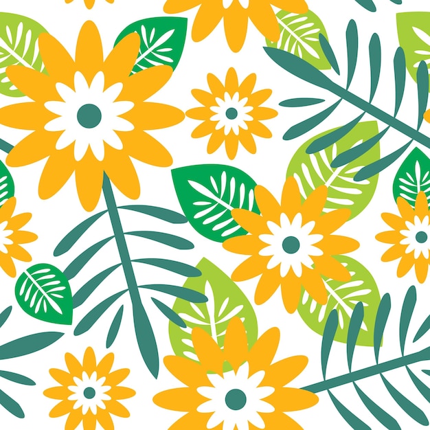 Vector floral seamless pattern