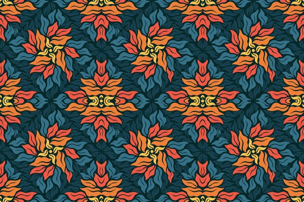 Vector floral seamless pattern