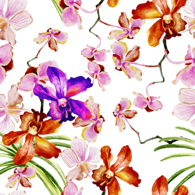 Vector floral seamless pattern