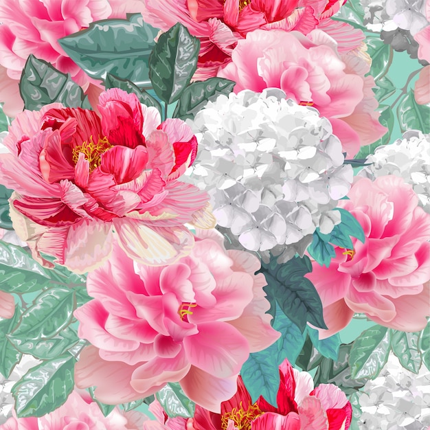 Vector floral seamless pattern