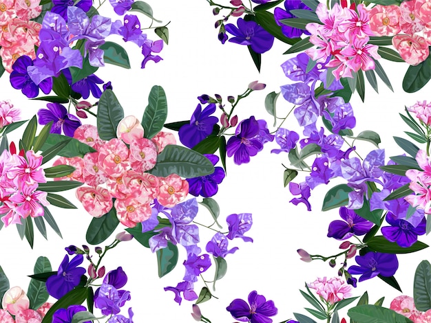 Vector floral seamless pattern