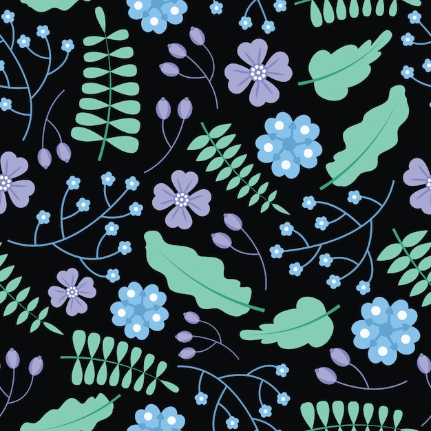 Vector floral seamless pattern