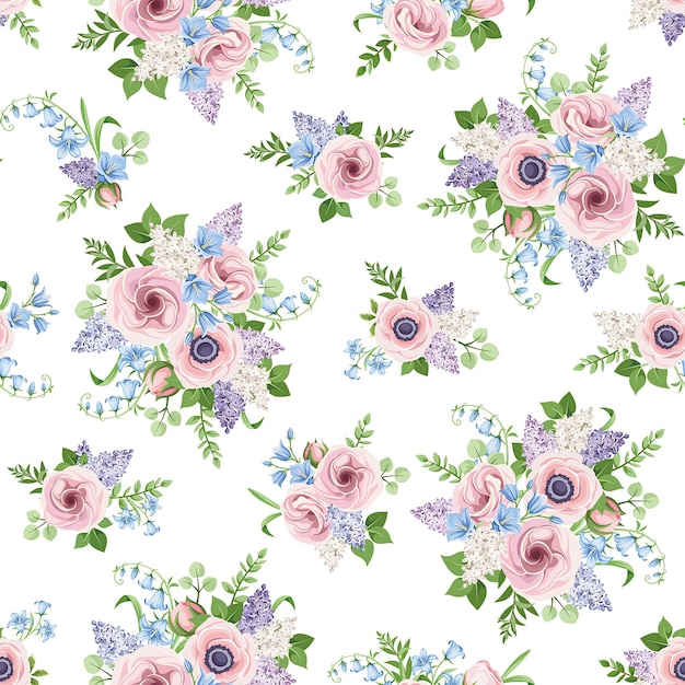 Vector floral seamless pattern