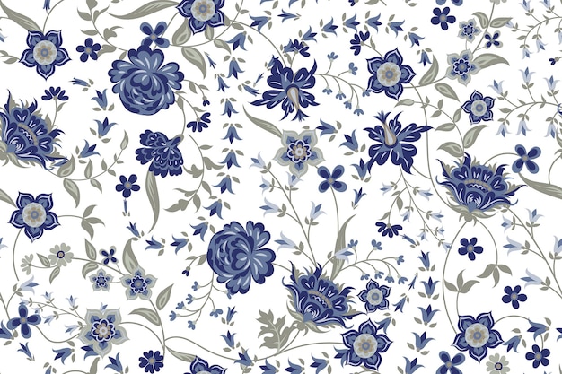 Vector floral seamless pattern