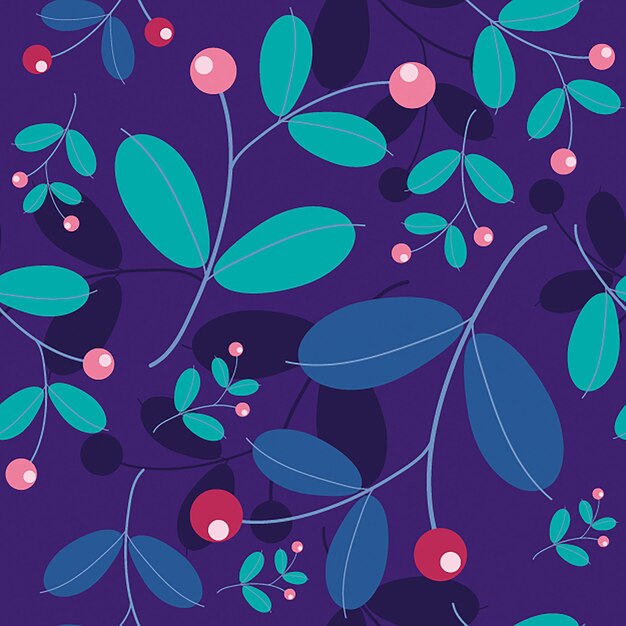 Vector floral seamless pattern