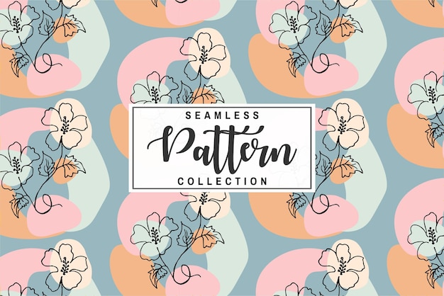 Vector floral seamless patterns design