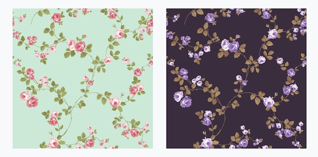 Floral seamless patterns Vector design for paper cover fabric interior decor and other users