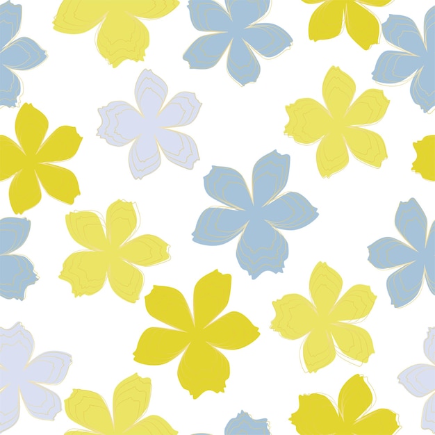 Floral seamless texture with flowers