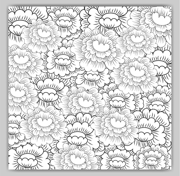 Floral seamless vector pattern background.