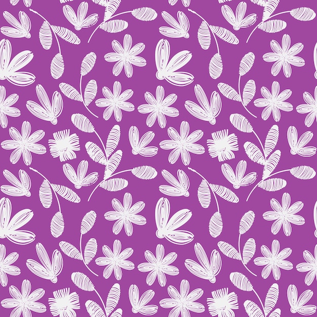 Floral seamless vector pattern background