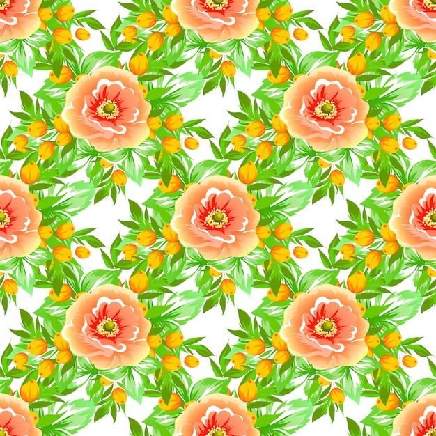 Floral seamless vector pattern