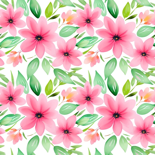 꽃 모양 수채화 원활한 패턴