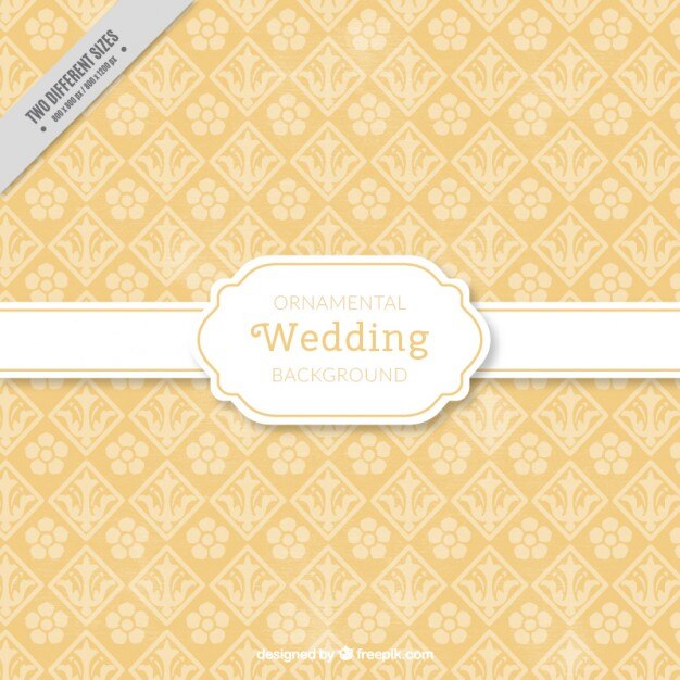 Vector floral shapes ornamental wedding background
