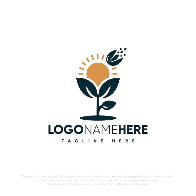 Vector floral simple flower shop logo