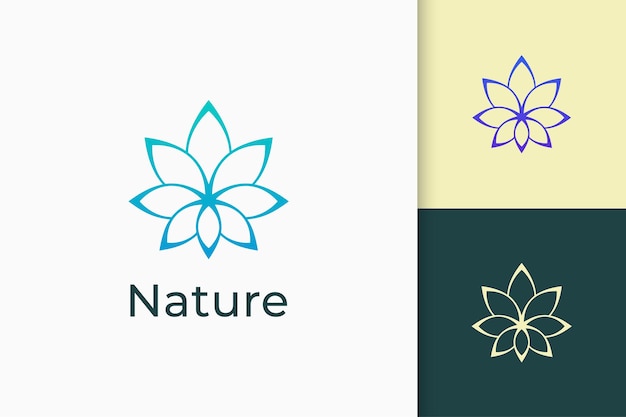 Floral or spa logo in luxury and elegant for beauty or health