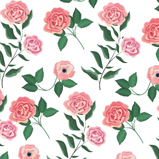 Vector floral spring background