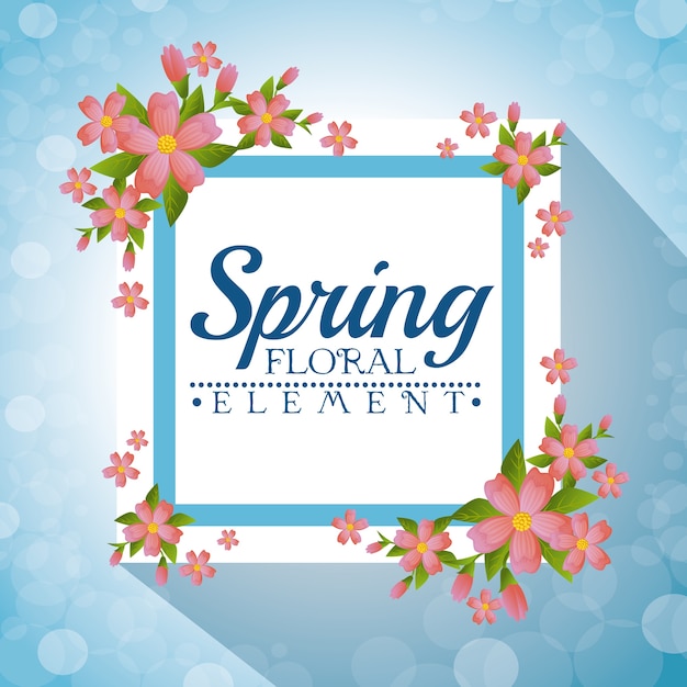 Floral spring graphic design