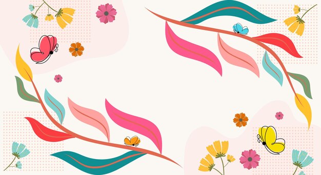 Floral Spring Wallpaper Hello spring background