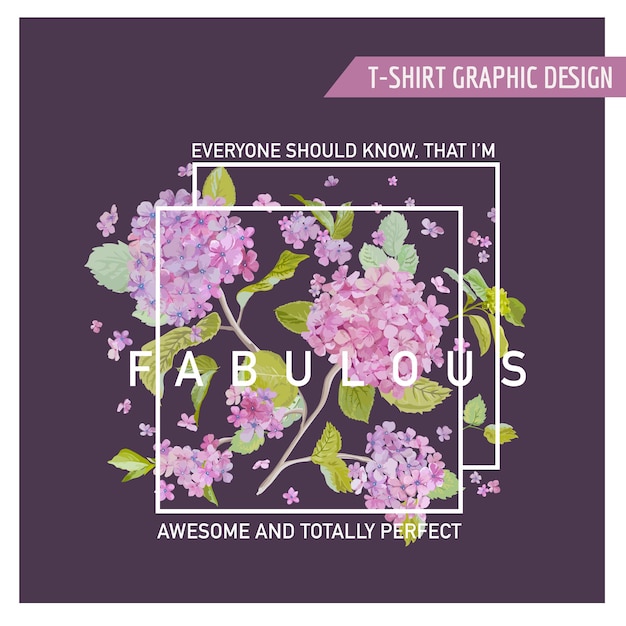 Floral stijl tshirt ontwerp