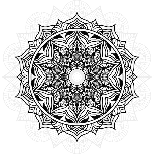 Floral style hand drawn gorgeous frame art mandala background