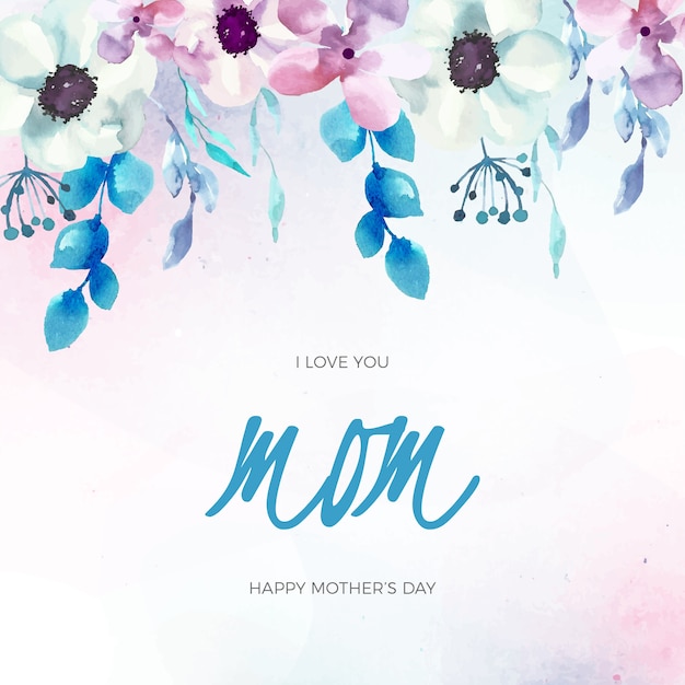 Vector floral style mother's day celebration