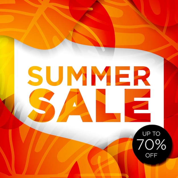 Floral Summer Sale Background 