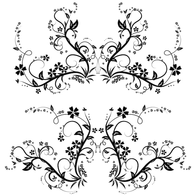 Vector floral swirls and ornate motives