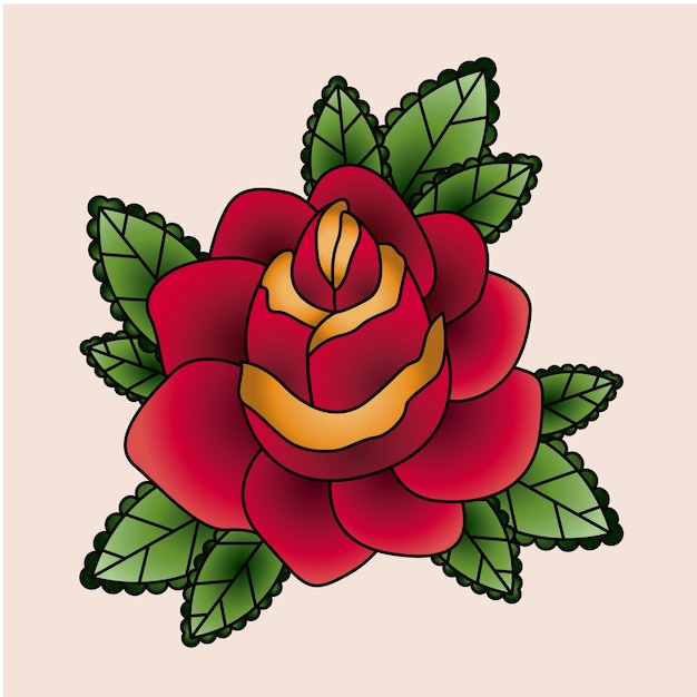 Floral  tattoo isolated icon design