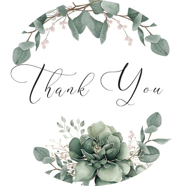 Floral thank you tags