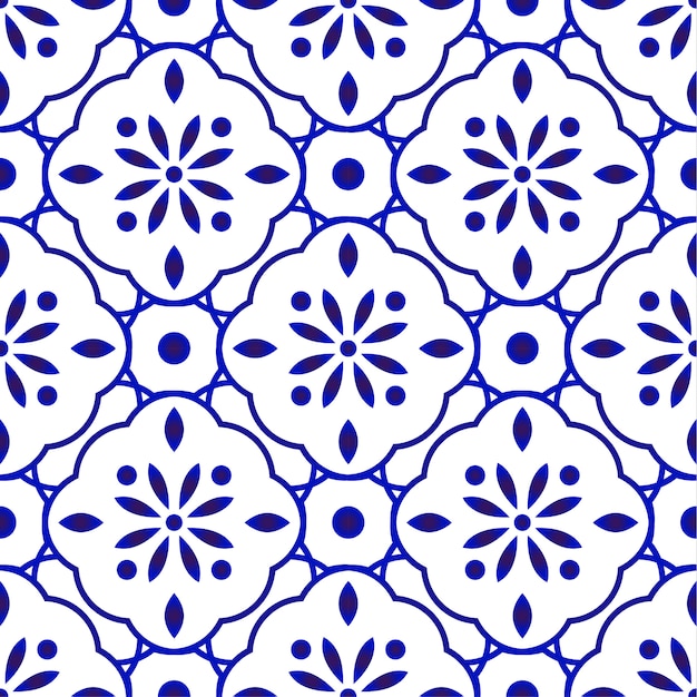 Floral tile pattern